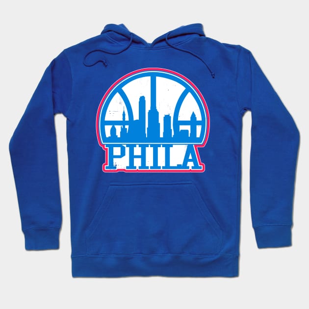 Philadelphia Basketball Skyline Hoodie by darklordpug